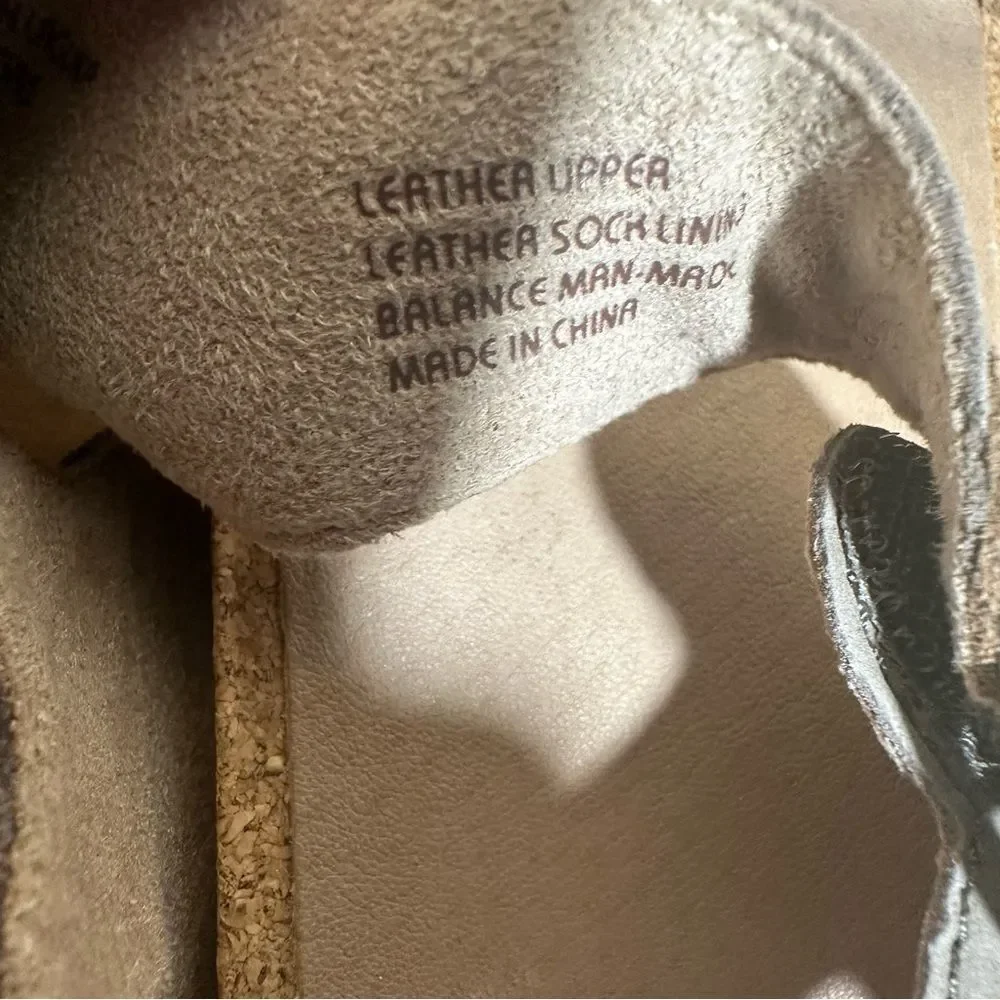 Earth Linden Laguna Gray Leather Sandals Women’s Size 9.5